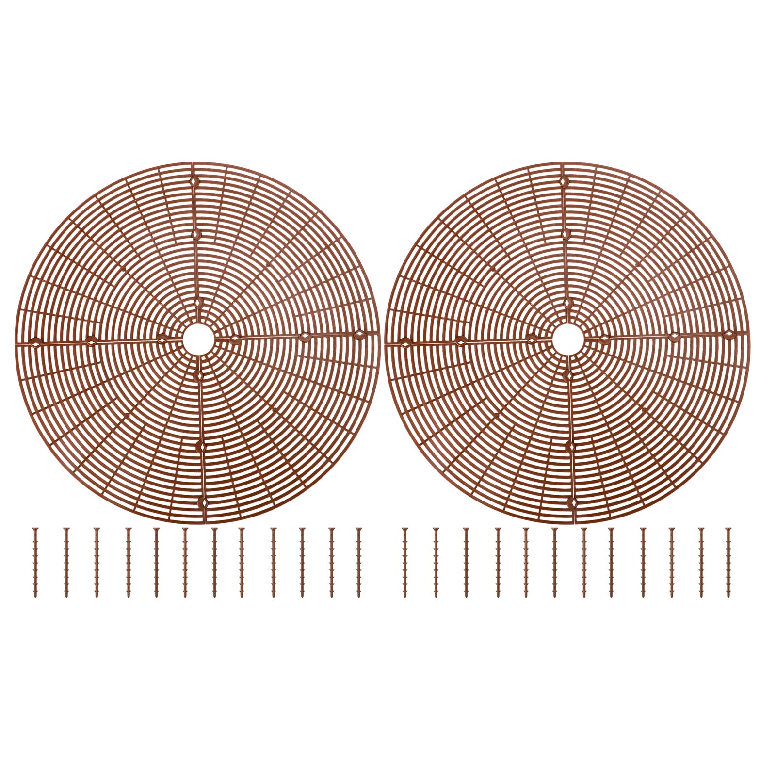 TIAVNTD 2Pcs Plant Pot Grid Plant Pot Cover,Plant Pot Soil Covers Protectors Flower Pot Cover Plant Covers Protection From Animals, Brown