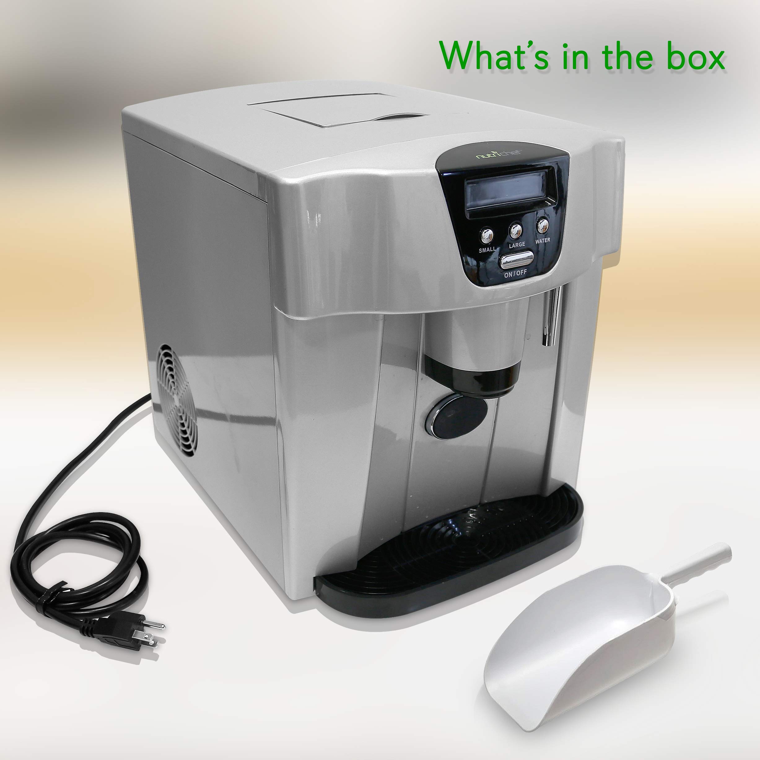 NutriChef Ice Maker And Dispenser Upgraded Machine Countertop Ice