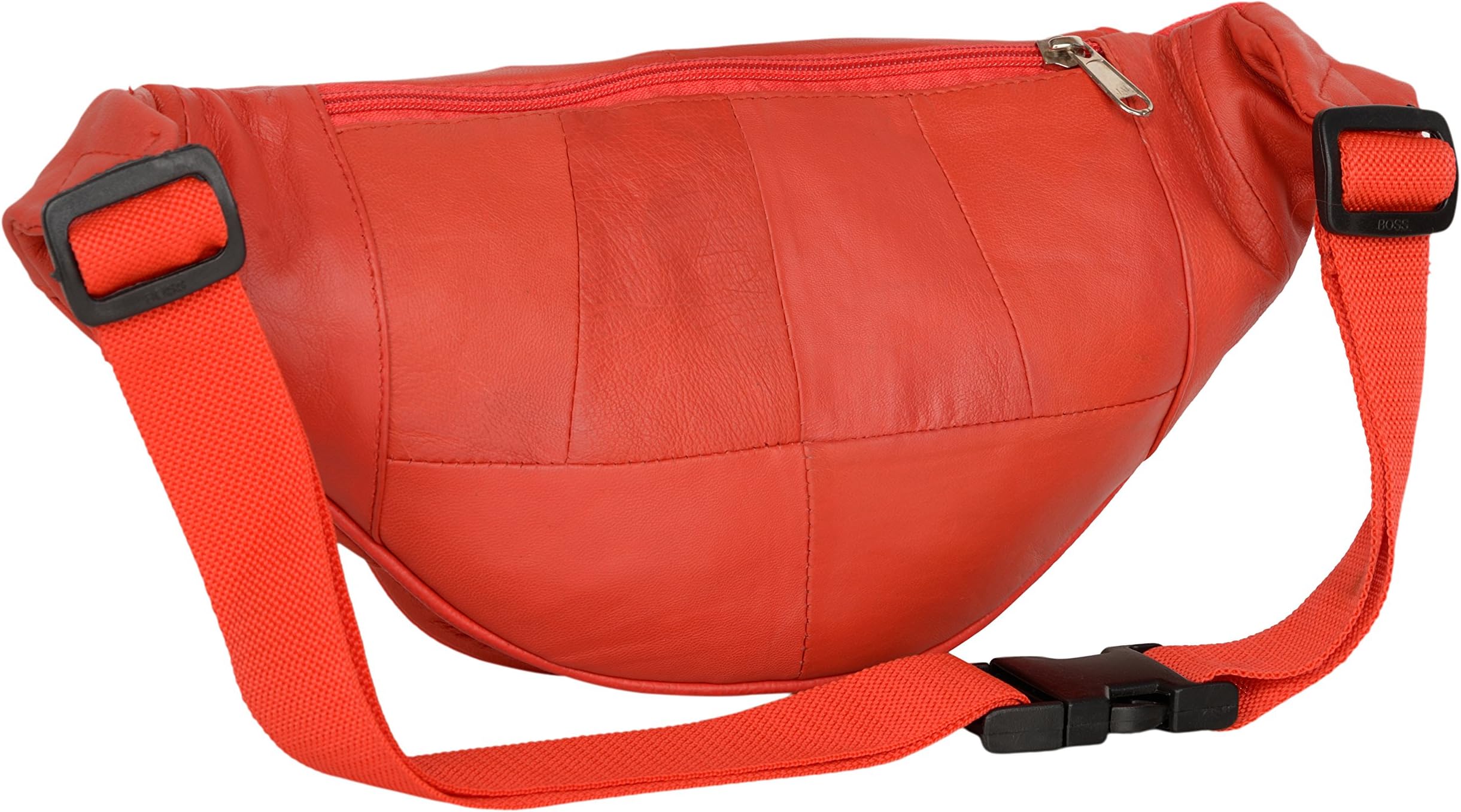 AspenLeather Genuine Leather Red Waist Bag for Men and Women