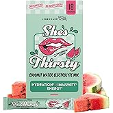 Legendairy Milk She’s Thirsty – Watermelon, Hydration Packets | Cortisol Supplement for Stress Relief & Adrenal Support | Coconut Water Electrolytes Powder, No Sugar Added 18 ct