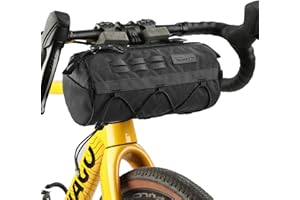 Rhinowalk Bike Handlebar Bag 2.8L Waterproof Front Tube Bag for Road, Gravel, and Mountain Bikes, Cylindrical EVA Frame Pack 