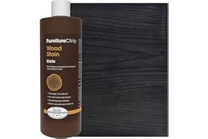 Furniture Clinic Wood Stain | Slate | Water Based | Fast Drying, Low Odor, & Non-Toxic | For Indoor & Outdoor Furniture and M