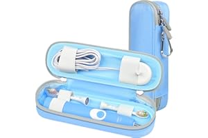 TANMQIN Electric Toothbrush Travel Case Compatible with Oral-B Pro 1000 2000 3000 3500/ for Philips Sonicare ProtectiveClean 4100 6100 5100 6500 7500. Storage Holder for Brush Heads, Charger (Box Only)-Blue