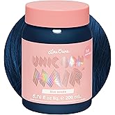 Lime Crime Full Coverage Unicorn Hair Dye, Blue Smoke - Damage-Free Semi-Permanent Hair Color Conditions & Moisturizes - Temporary Hair Tint Kit Has A Sugary Citrus Vanilla Scent - Vegan