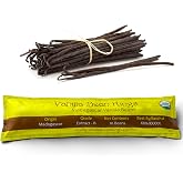 10 Organic Madagascar Vanilla Beans - Whole Grade B Pods for Baking, Homemade Extract, Brewing, Coffee, Cooking