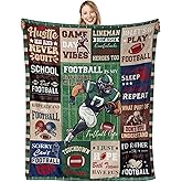 Poekuao Large Football Throw Blanket for Adult Men Boys, Football Lovers Gifts, Birthday Stuff Christmas Blankets for Coach