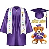 Sintuff 7 Pcs Kindergarten Graduation Gown Cap 2025