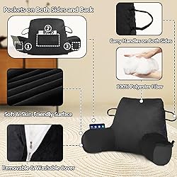 Unisakey Portable Comfy Reading Pillows for Sitting