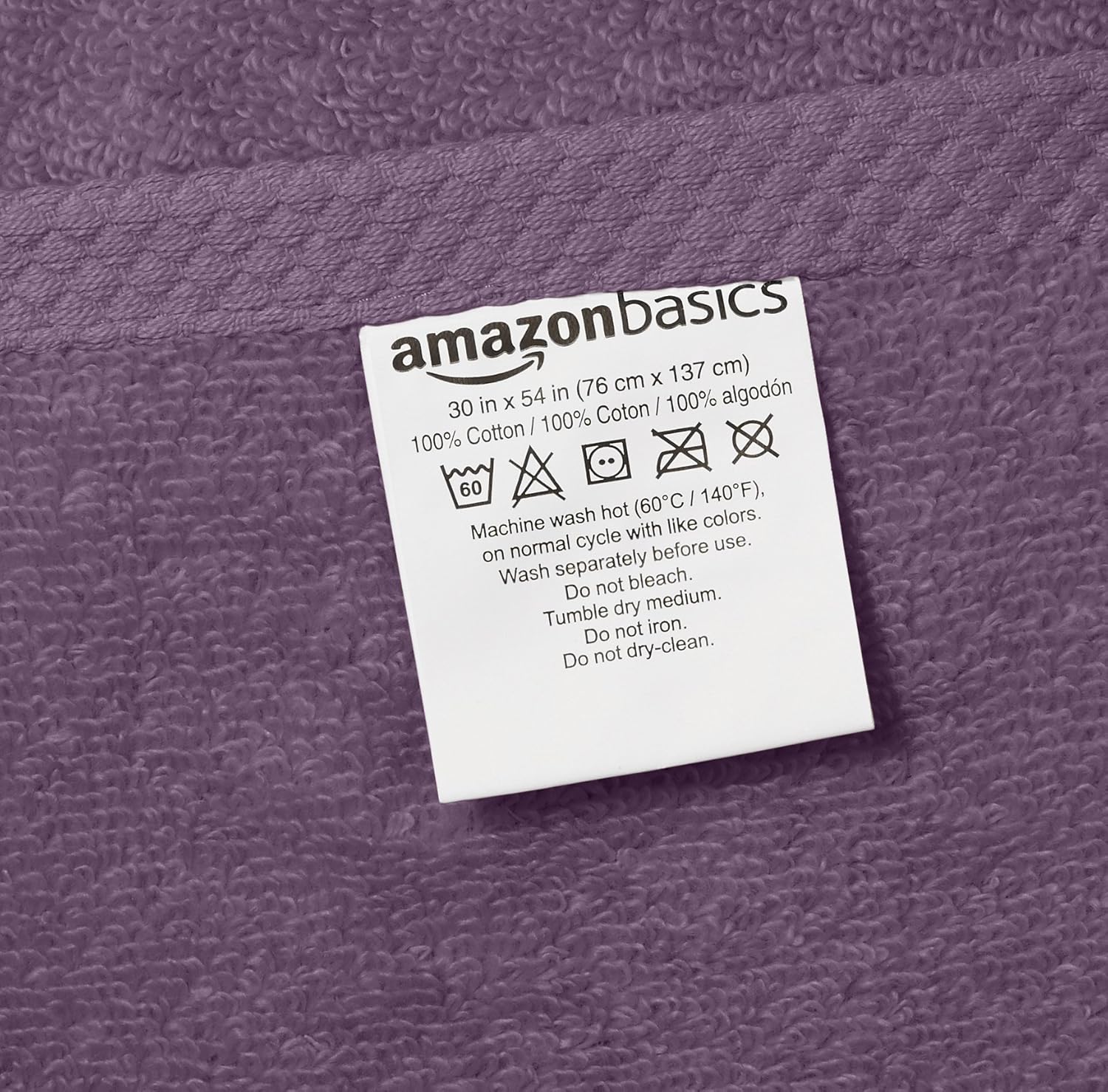 Basics Quick-Dry, Luxurious, Soft, 100% Cotton Towels, Lavender - Set of 2 Bath Towels: Home & Kitchen
