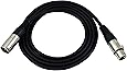 GLS Audio 6ft Patch Cable Cord - XLR Male To XLR Female Black Mic Cable - 6' Balanced Snake Cord - SINGLE
