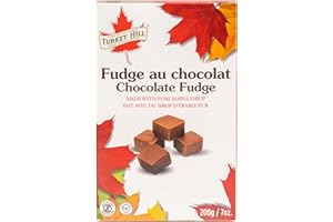 Turkey Hill Sugarbush Pure Canadian Maple Chocolate Fudge with All-Natural Ingredients and Delicious Sweetness, Individually Wrapped, (Pack of 1, 200g)