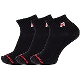 New Balance unisex-adults Men's and Women's Patch Logo Ankle Socks - 3 Pairs - Cushioned Moisture Wicking