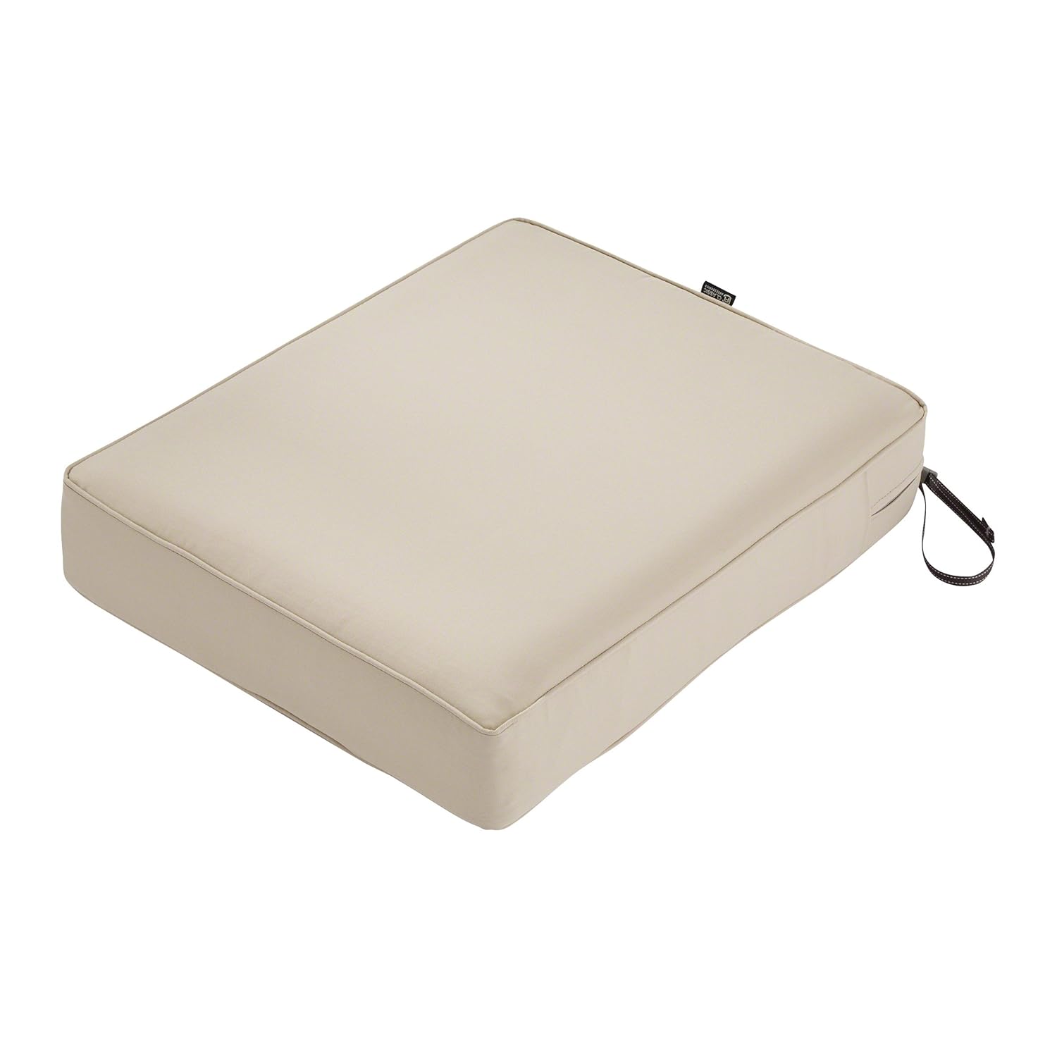 Classic Accessories Montlake Seat Cushion Foam & Slip Cover, Antique Beige, 21x25x5" Thick