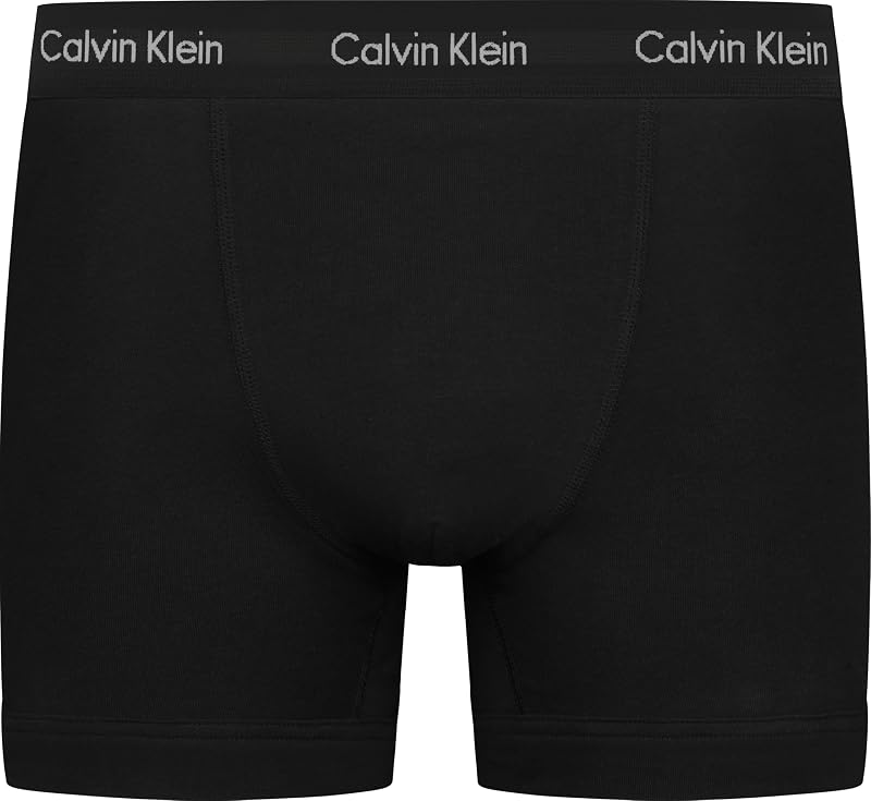 Herren 3er Pack Boxershorts Trunks Unterwäsche, Schwarz (Black W Black Wb), L