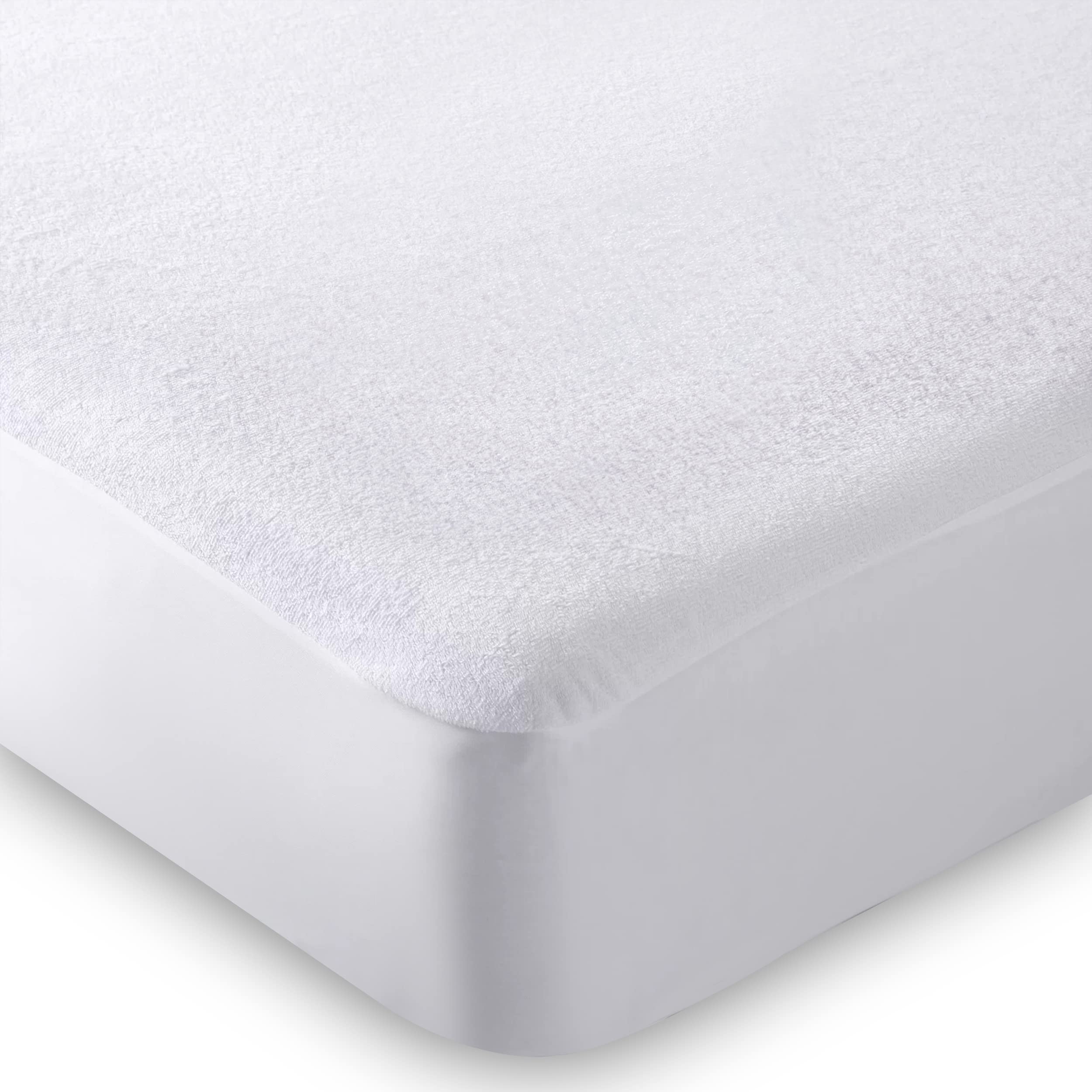 Charms Trend Waterproof Cot Mattress Protector - Washable Soft Absorbent Cot Bed Waterproof Mattress Cover - Ultra Soft, Anti-Allergy, Cot Bed Mattress Protector 140x70+20cm