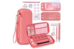 Switch Lite Case - innoAura 17 in 1 Switch Lite Accessories Bundle with Switch Lite Carrying Case, Switch Game Case, Switch L