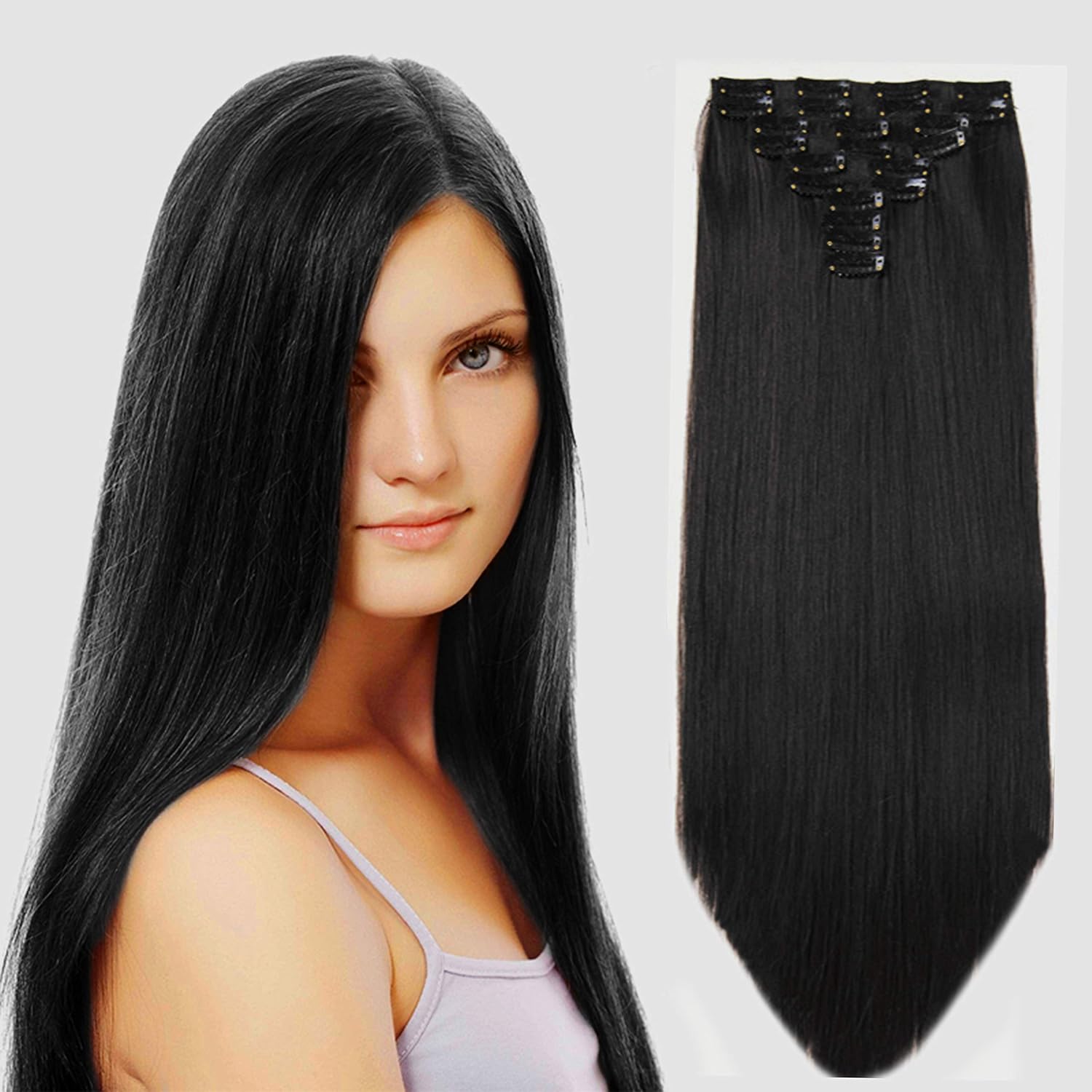 Paradise 10 Piece Straight Head Hair Extensions For Women And