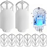 Flying Insect Trap for Indoor Use (2 Starters & 6 Refill Cartridges), UV Light Bug Catcher for Fruit Flies, Gnats & Small Fly