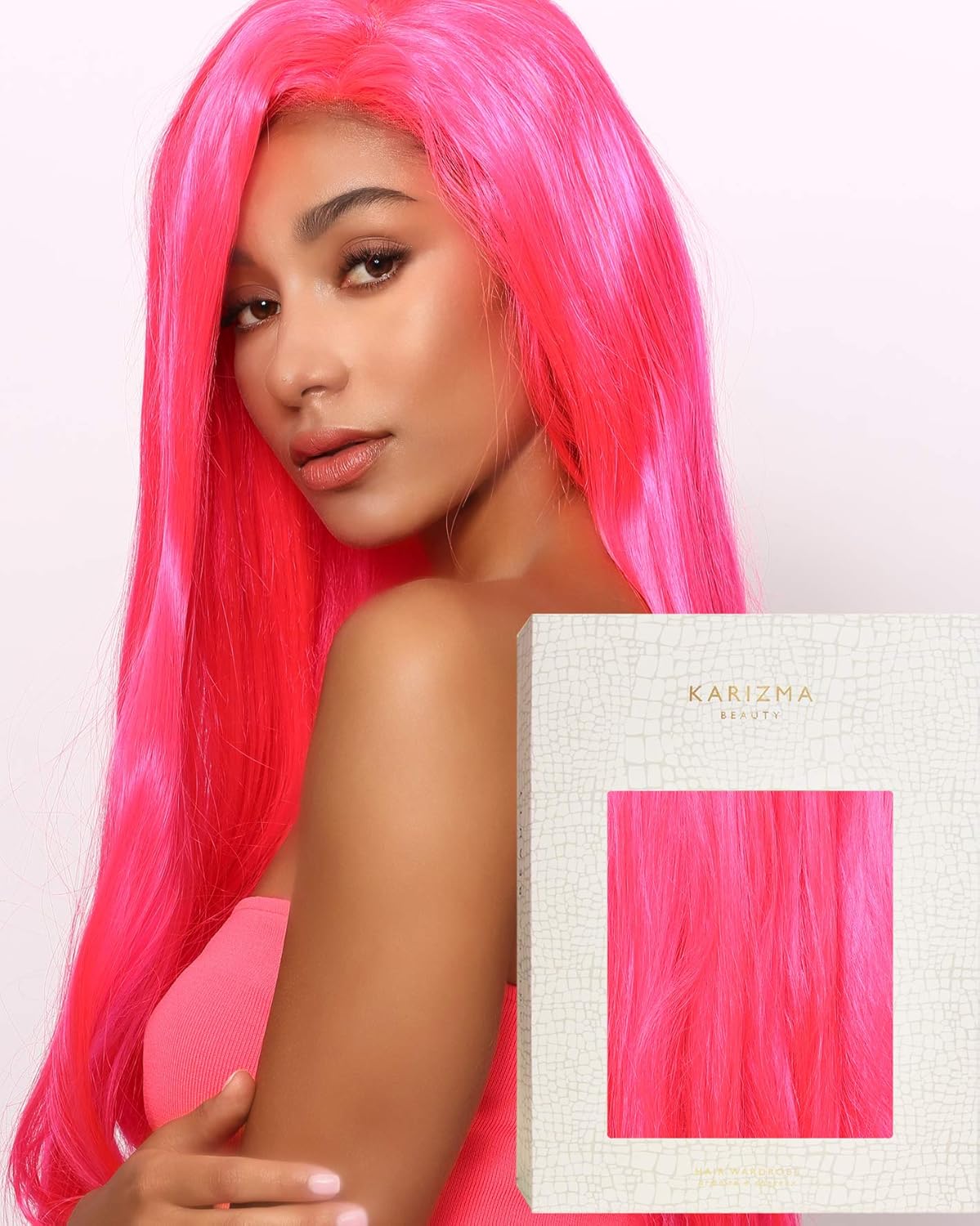 Neon pink lace front wig Clearance