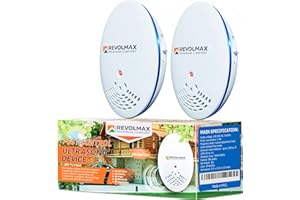 REVOLMAX RX-4, Ultrasonic Pest Control Repeller - Electronic & Ultrasound, Indoor Plug-in Repellent - Get rid of - Rodents, Mice, Squirrels, Bats, Insects, Bed Bugs, Ants, Fleas, Spiders, Roaches (2Pack)