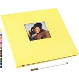 potricher 11x10.6 Inch Self Adhesive Photo Album Sticky 3x5 4x6 5x7 6x8 8x10 8.5x11 Magnetic Scrapbook Album 40 Pages Linen C