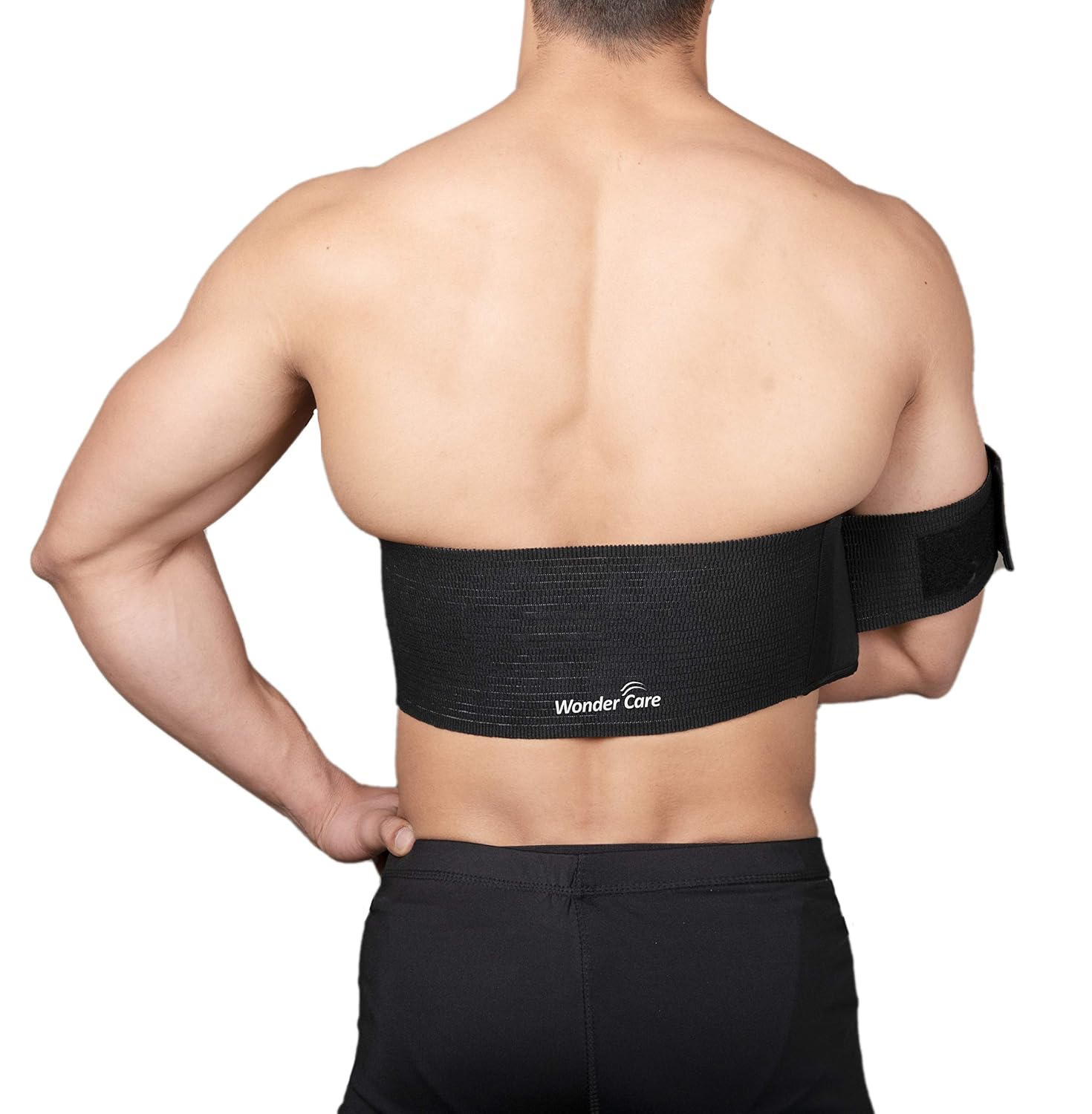 Wonder Care-Left Right Shoulder Immobilizer Arm Sling Elastic Brace for Clavicle Collar Bone Dislocation Subluxation Shoulder stabilizer Compression Brace After Rotator Cuff Surgery - Black-Size 6: Industrial & Scientific