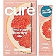 Cure Hydration Plant Based Electrolyte Mix | Powder for Dehydration Relief | Made with Coconut Water | No Added Sugar | FSA & HSA | Vegan | Paleo Friendly | Box of 8 Packets - Grapefruit