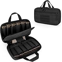DSLEAF Tactical Pistol Magazine Storage Bag, MOLLE Mag Pouch Hold Up to 13x Standard Single/Double Stack Magazines for Medium