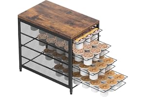 NANANARDOSO Coffee Pod Holder For Counter, 4 Tier Coffee Pod Drawer for Keurig Pod Storage Drawer Holder, 72 Capacity Pods St