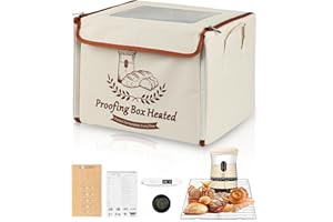 COCO BIRD Folding Bread Proofing Box with Viewing Window & Hygrometer, 55–133°F Temp Control, 48H Timer, Tri-Zone Heating, 5-