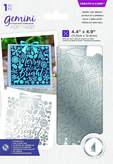 Crafter S Companion Gemini Folien Stempel Metall Stanzschablone Zum Erstellen Von Karten Merry And Brights Silber Einheitsgrosse Amazon De Kuche Haushalt