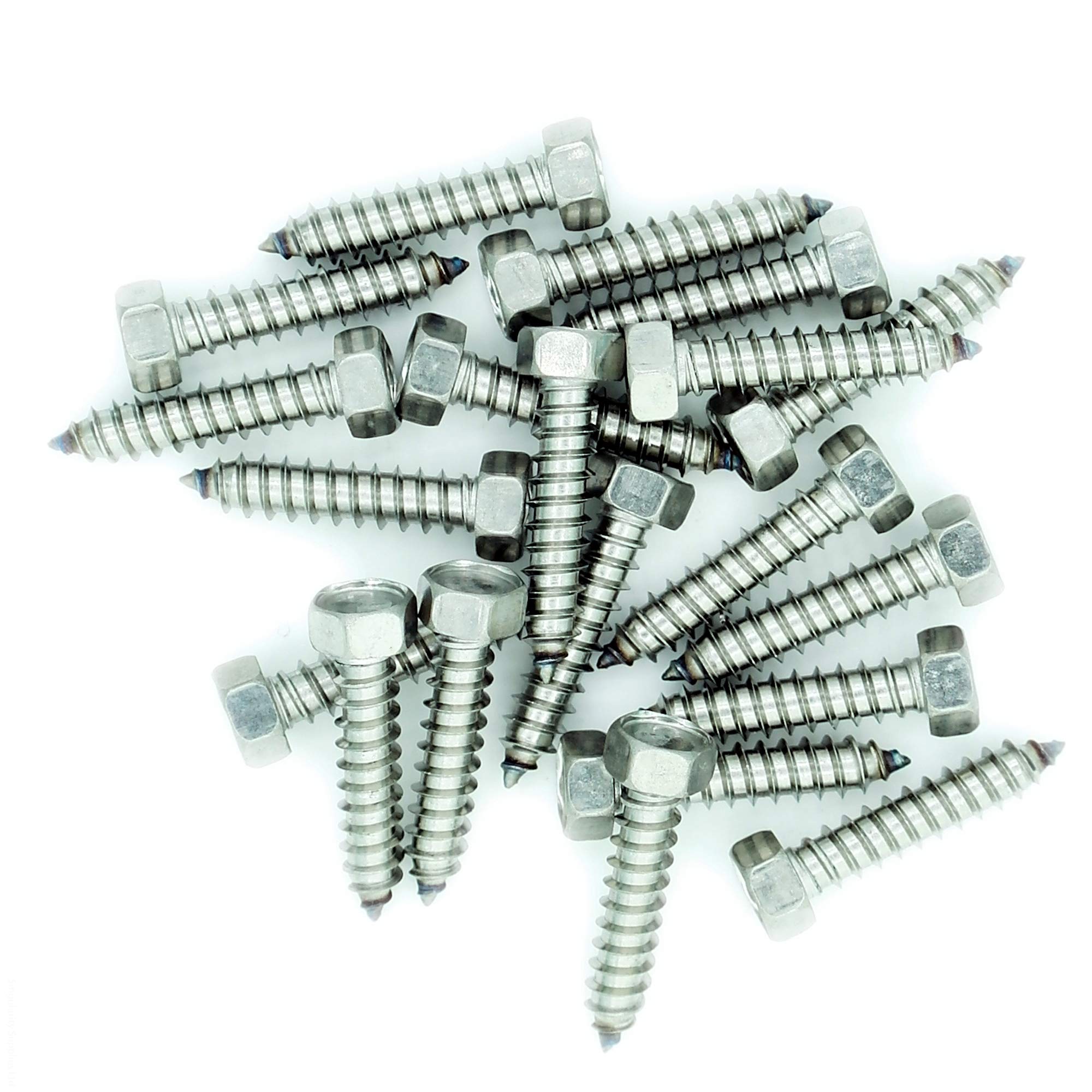 No.10 x 1.5 (4.8mm x 38mm) Hex Self-Tapping Screw - Stainless Steel (A2) (Pack of 20)