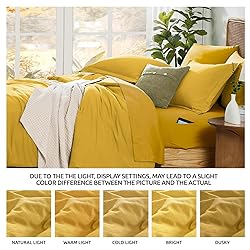 WRENSONGE Mustard Yellow King Comforter Set, 7
