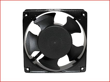 MAA-KU AC Axial Cooling Blower Exhaust Rotary Fan, Size : 4.75 inches (12 x 12 x 3.8 cm), Black