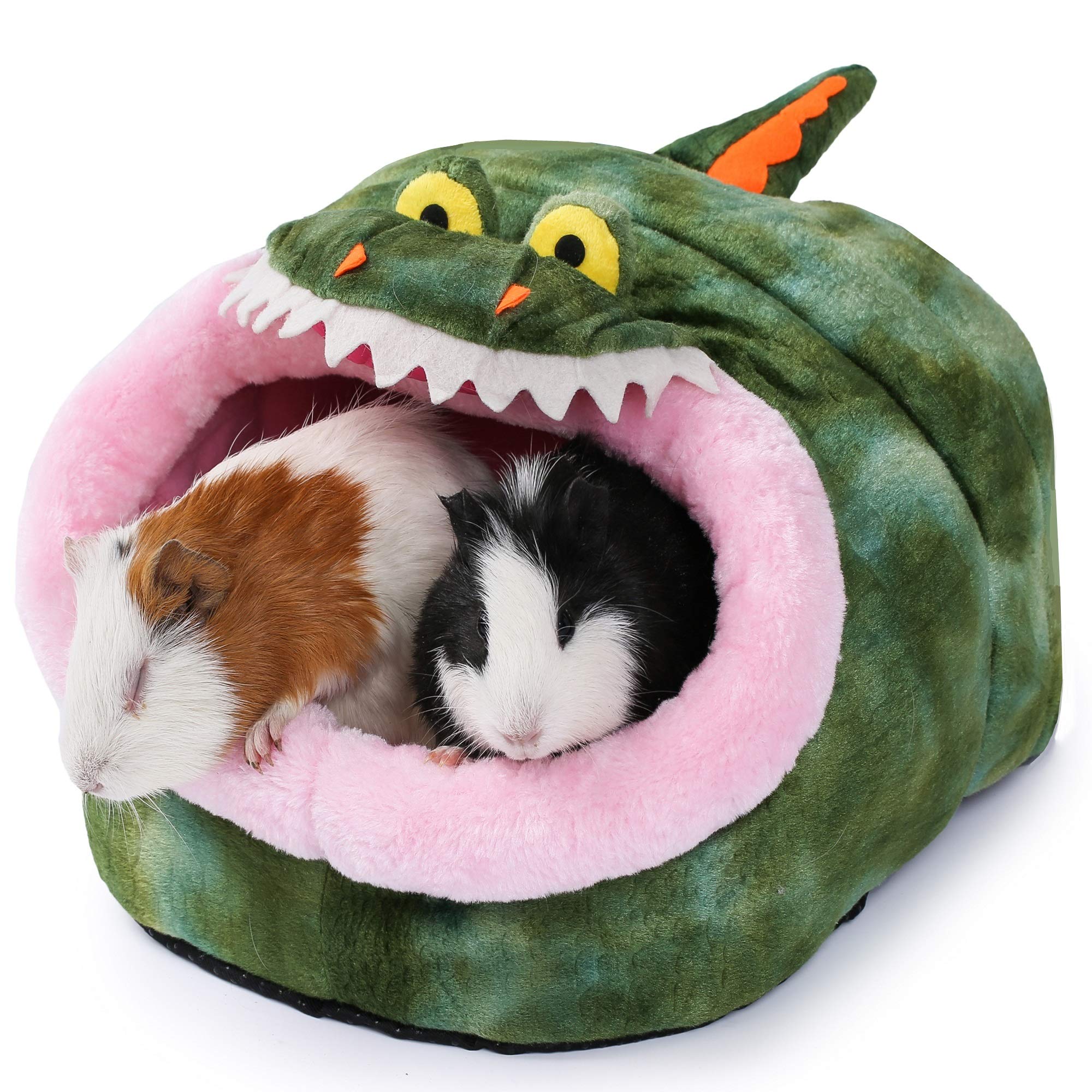 JanYoo Rabbit Rat Hideout Bed Hut Rat Accessories Cube Igloo House Hideaway Sleeper(XL,Crocodile)