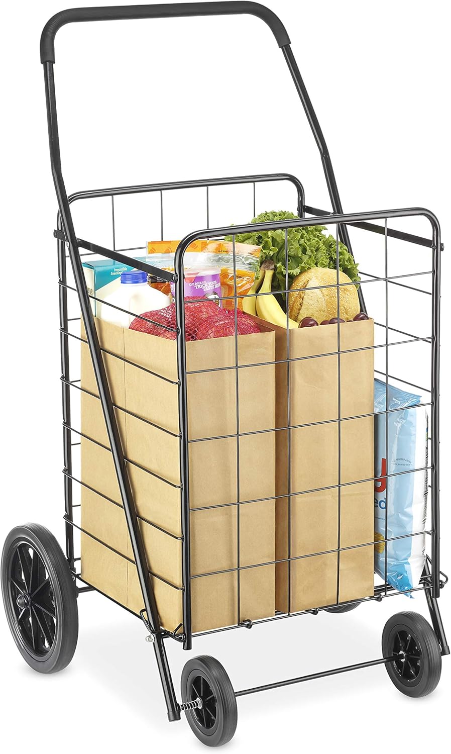 Whitmor Deluxe Utility Cart, Extra Large, Black: Home & Kitchen