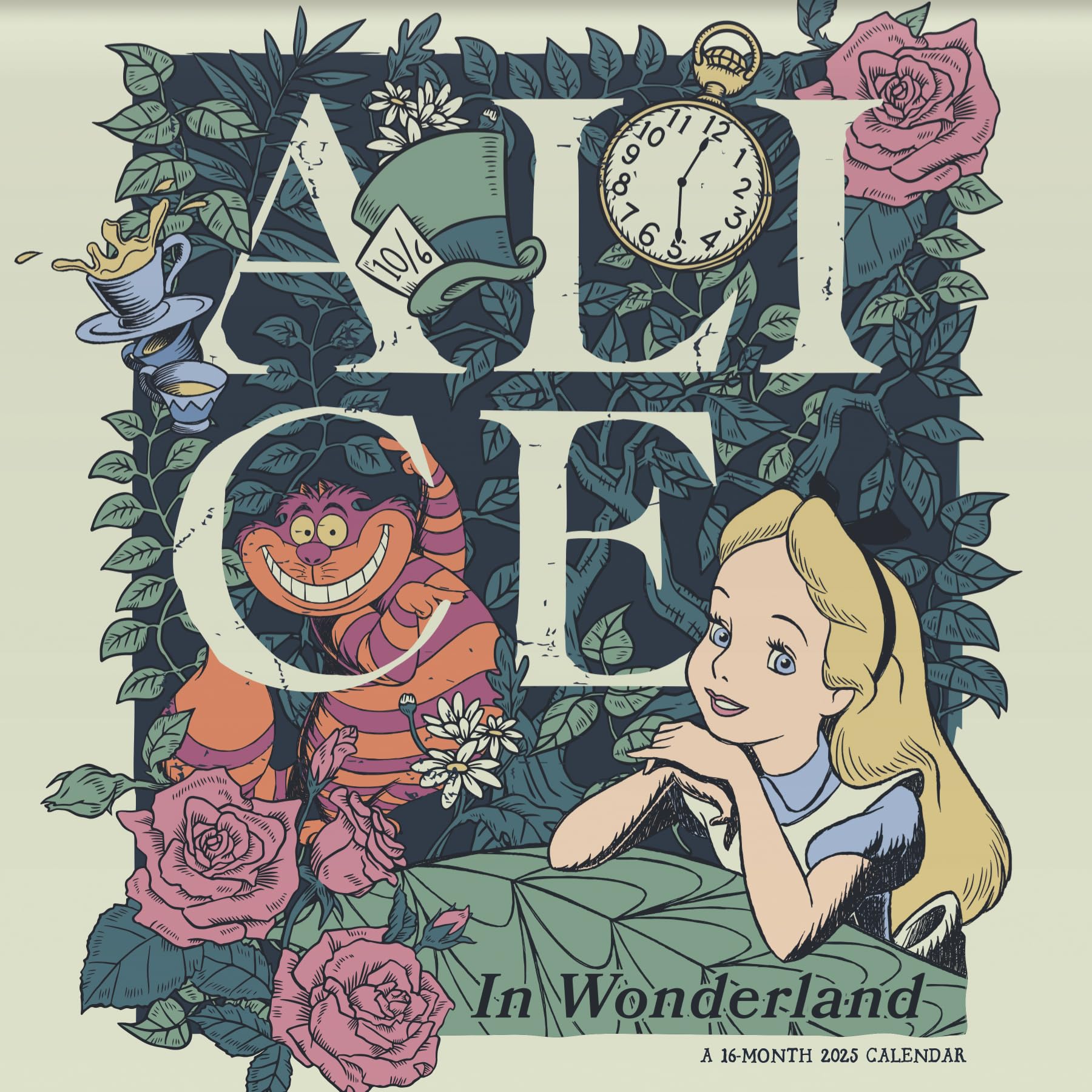 Photo 1 of 2025 Disney Alice in Wonderland Wall Calendar