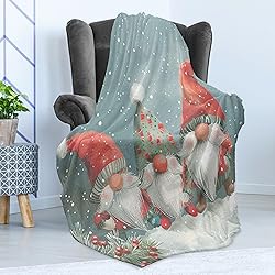 Ambesonne Christmas Throw Blanket, Whimsical Xmas