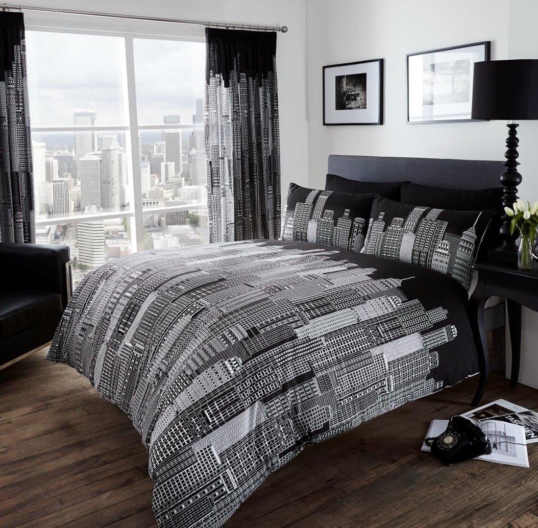 Gaveno Cavailia Luxury SKY LINE Bed Set With Duvet Cover and Pillow Case, Polyester-Cotton, Multi , Double — image 1