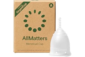 OrganiCup Menstrual Cup by AllMatters - Size A - Superior to Pads & Tampons - Voted Best Menstrual Cup by Reviewed - Made in Germany - Soft and Flexible