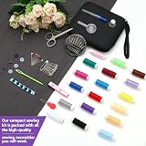 AUERVO Mini Sewing Kit 87Pcs Travel Case Thread Needles Scissors Buttons view 4