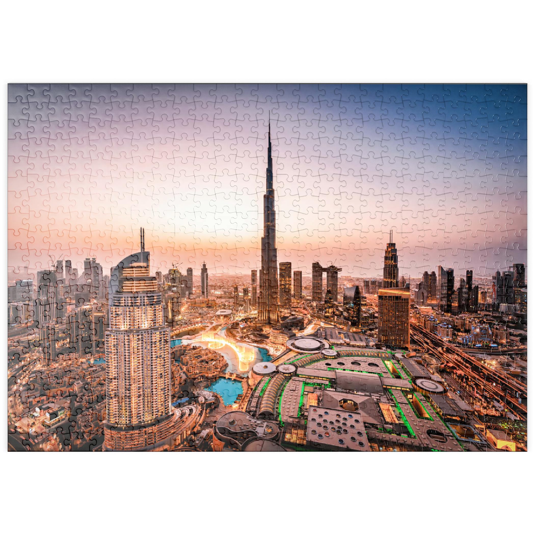Dubai Skyline In The Morning - Premium 500 pieces Puzzle - MyPuzzle special collection from Puzzle Galaxy