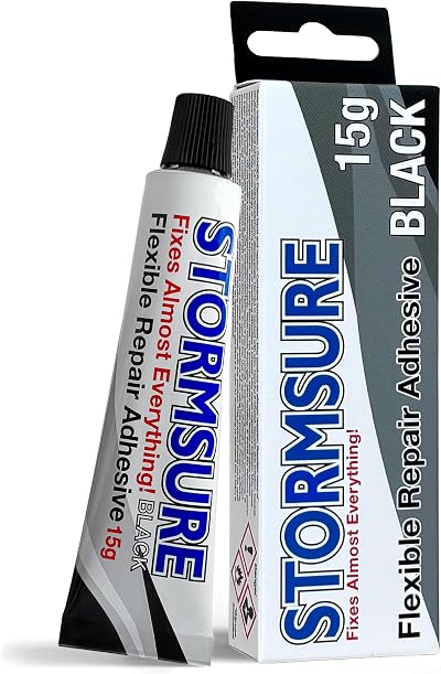 Stormsure Flexible Repair Adhesive 15g Black Waterproof Durable Sealant