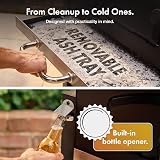 VonHaus Charcoal BBQ XL Portable Grill with Warming Rack & Smoke 2 in 1 view 7