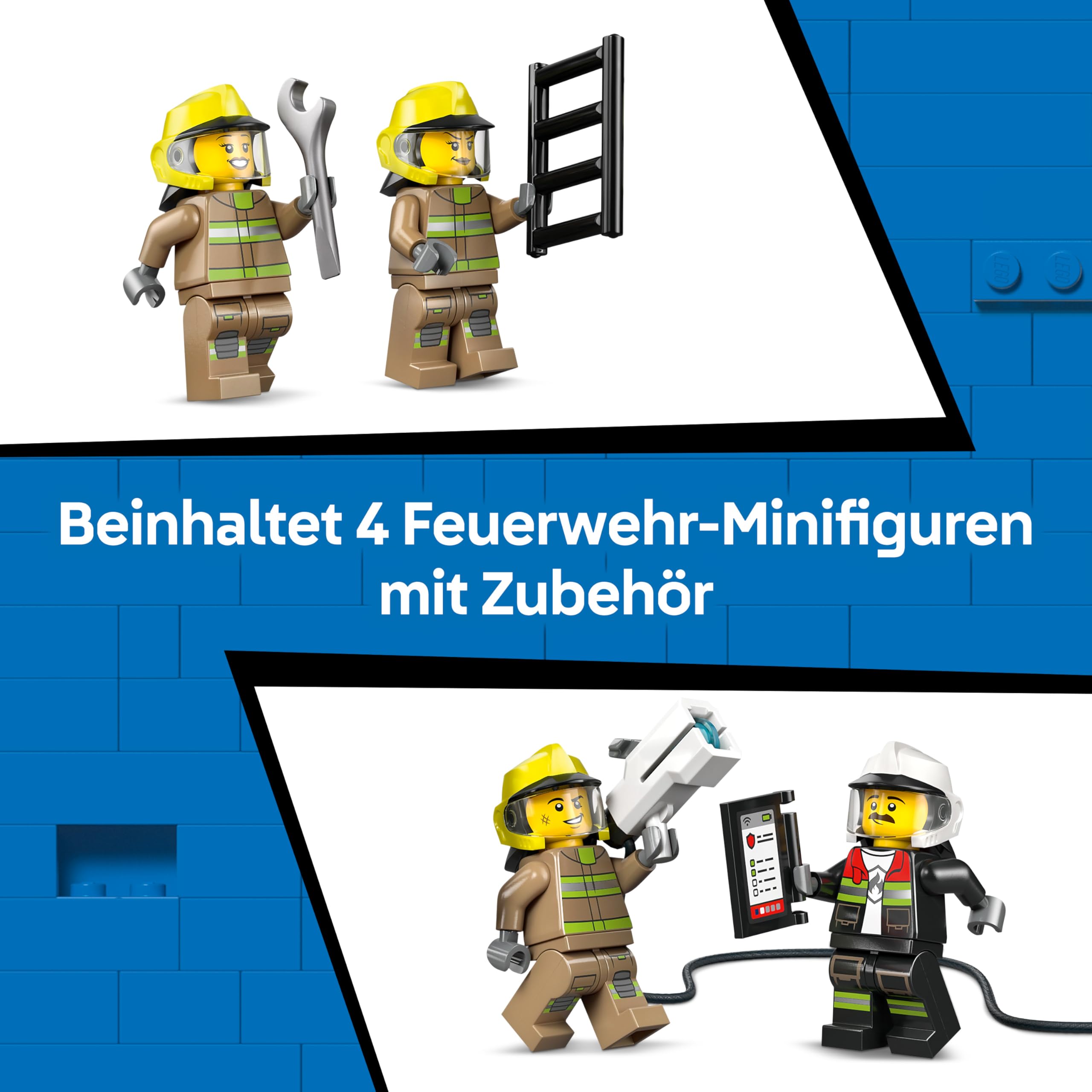 LEGO City Flughafenlöschfahrzeug - Spielzeug Einsatzfahrzeug - Modellbau mit 4 Feuerwehr Minifiguren - Geburtstagsgeschenk für Jungen ab 7 Jahren und Technikfans - 60499 6