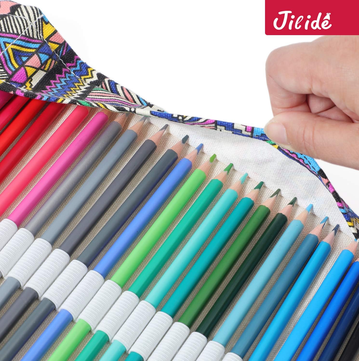 Colored Pencils Set for Adults and Kids Drawing Pencils for Sketch Arts with Eraser Sharpener Canvas Carry Pouch (48-Color) : Office Products