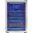 Danby DBC026A1BSSDB 95 Can Beverage Center, 2.6 Cu.Ft Refrigerator for Basement, Dining, Living Room, Drink Cooler Perfect for Beer, Pop, Water, Black/Stainless-Steel