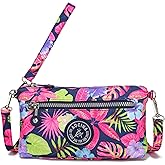 AOCINA Small Wristlet Wallets for Women RFID Blocking Crossbody Purses Nylon Cell Phone Bag for Daily Travel