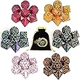 CiaraQ DND Polyhedral Dice Set (42pcs) with A Gold Pattern Drawstring Bag for Dungeons and Dragons RPG MTG Table Games. 6 Sets Halloween Pumpkin Role Playing Dice Set