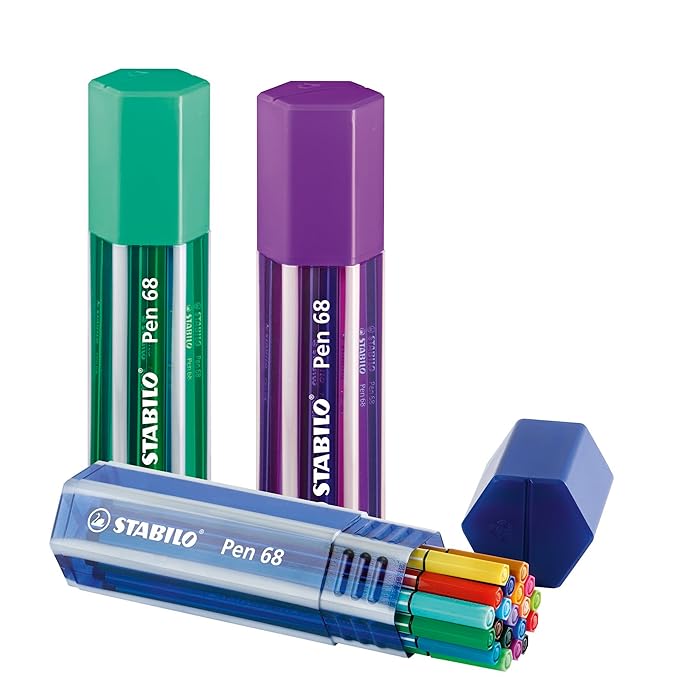 Premium-Filzstift - STABILO Pen 68 - 20er Big Pen Box - mit 20 verschiedenen Farben